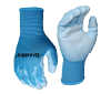 Wholesale Manufacturer<br/>High quality polyester knitted gloves blue PU coated palm work glove