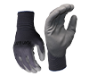 Durable 13 Gauge Seamless Knitted Polyester Liner PU Palm Coated Safety Gray Glove