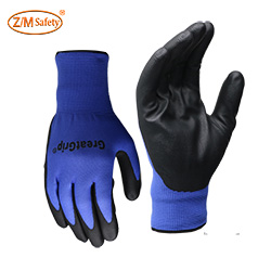 Wholesale Manufacturer<br/> 13 Gauga Nylon foam nitrile Blue gloves
