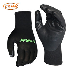 Breathable 13 gauge polyester knitted liner safety protection foam nitrile  work gloves