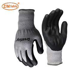 Wholesale Manufacturer<br/>Cut resistant foam nitrile gray glove