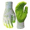 13 gauge polyester liner palm foam latex water proof ladies gardening work gloves