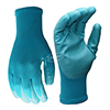 Oil resistant blue polyester liner gardening gloves nitrile coated work gloves guantes de nitrilo