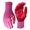 13 gauge EN388 Pink Liner With PInk Nitrile Coated Oil Resistant Work Glove For Women
