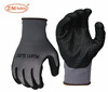 Good price quality breathable work gloves nylon knit foam nitrile coated gloves safety with dots