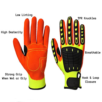 Breathable good grip shock proof anti impact TPR knuckle gloves