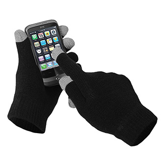 Winter warm knitted antibacterial finger touch screen gloves